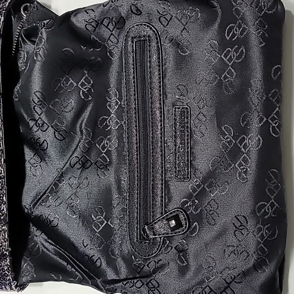 Sequin Snakeskin Print Foldover Clutch - Picture 8 of 13